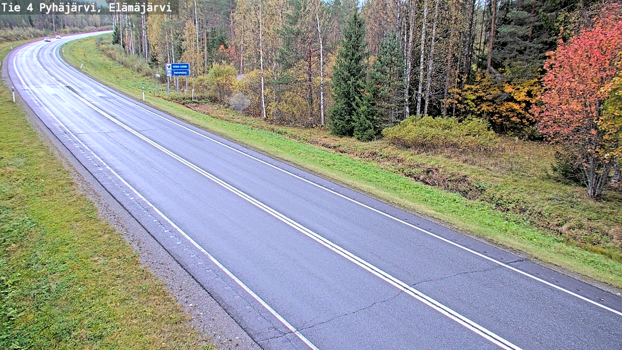 Weather Camera Image Road 4 Pyhäjärvi, Elämäjärvi, Pyhäjärvi, Pohjois-Pohjanmaa