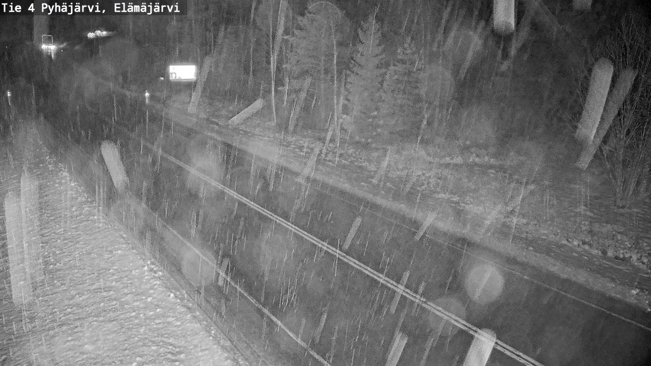 Weather Camera Image Väg 4 Pyhäjärvi, Elämäjärvi, Pyhäjärvi, Pohjois-Pohjanmaa
