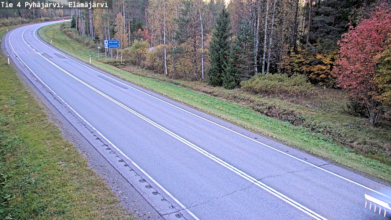Weather Camera Image Road 4 Pyhäjärvi, Elämäjärvi, Pyhäjärvi, Pohjois-Pohjanmaa