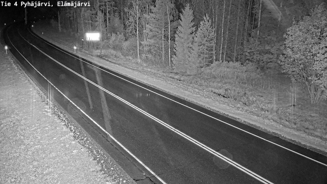 Weather Camera Image Road 4 Pyhäjärvi, Elämäjärvi, Pyhäjärvi, Pohjois-Pohjanmaa