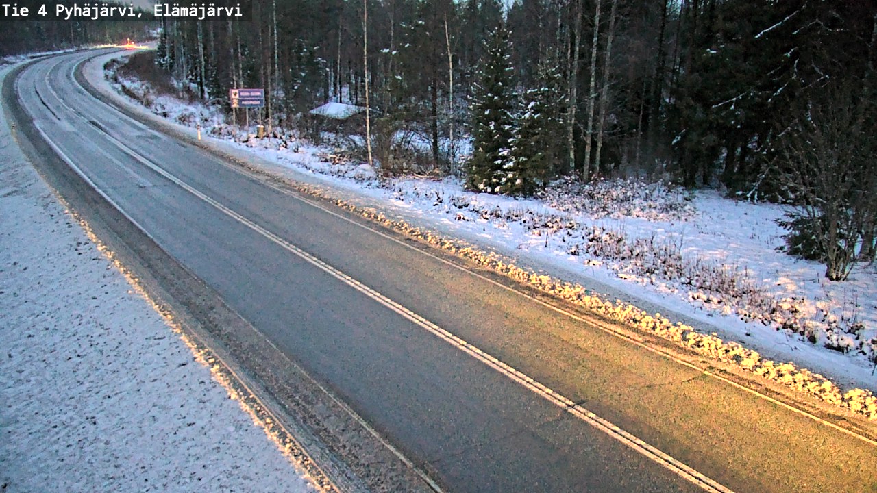 Weather Camera Image Väg 4 Pyhäjärvi, Elämäjärvi, Pyhäjärvi, Pohjois-Pohjanmaa