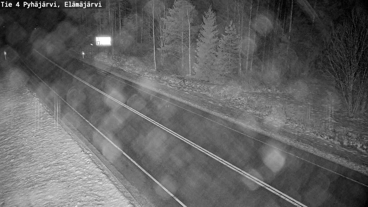 Weather Camera Image Väg 4 Pyhäjärvi, Elämäjärvi, Pyhäjärvi, Pohjois-Pohjanmaa