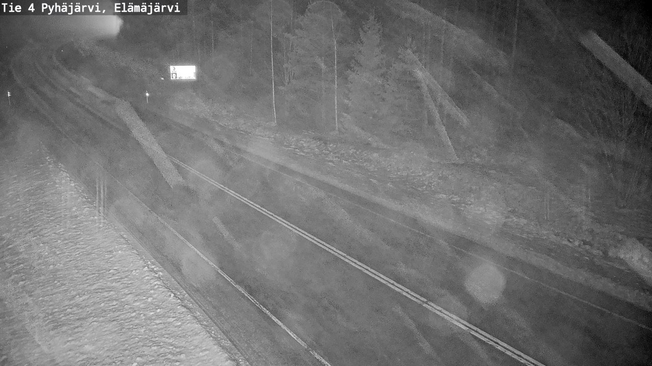 Weather Camera Image Väg 4 Pyhäjärvi, Elämäjärvi, Pyhäjärvi, Pohjois-Pohjanmaa