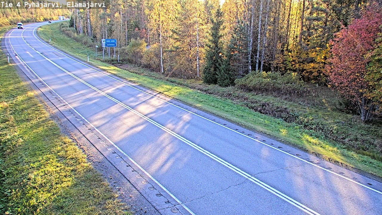 Weather Camera Image Road 4 Pyhäjärvi, Elämäjärvi, Pyhäjärvi, Pohjois-Pohjanmaa