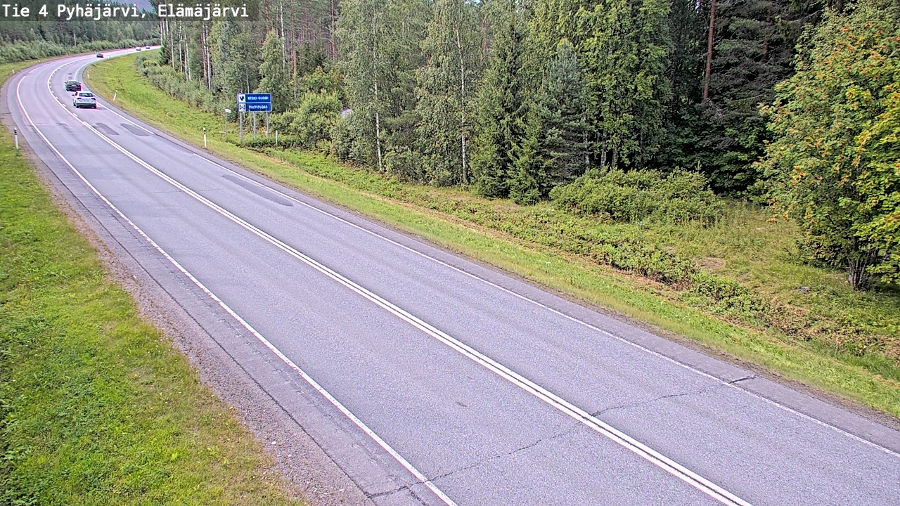 Weather Camera Image Road 4 Pyhäjärvi, Elämäjärvi, Pyhäjärvi, Pohjois-Pohjanmaa