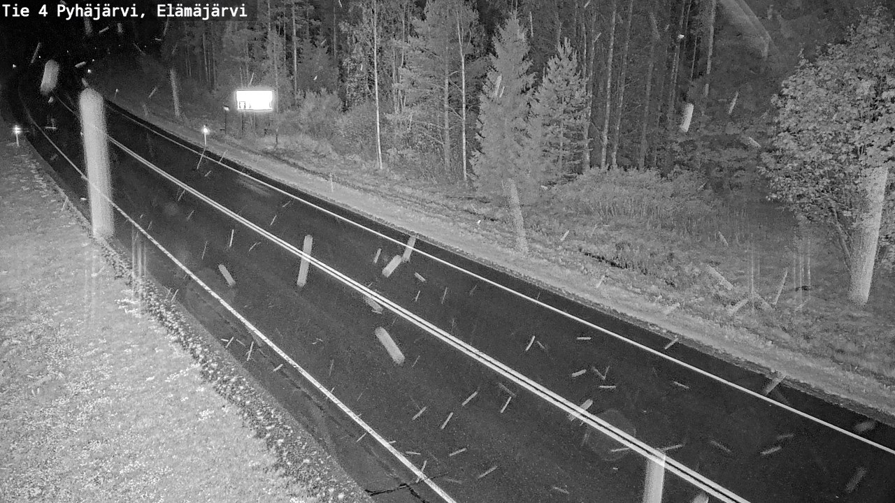 Weather Camera Image Road 4 Pyhäjärvi, Elämäjärvi, Pyhäjärvi, Pohjois-Pohjanmaa