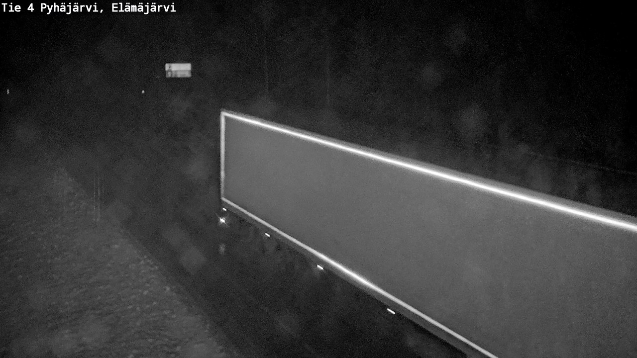 Weather Camera Image Road 4 Pyhäjärvi, Elämäjärvi, Pyhäjärvi, Pohjois-Pohjanmaa