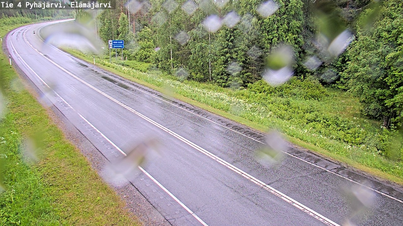 Weather Camera Image Väg 4 Pyhäjärvi, Elämäjärvi, Pyhäjärvi, Pohjois-Pohjanmaa