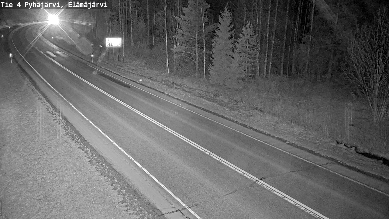 Weather Camera Image Road 4 Pyhäjärvi, Elämäjärvi, Pyhäjärvi, Pohjois-Pohjanmaa
