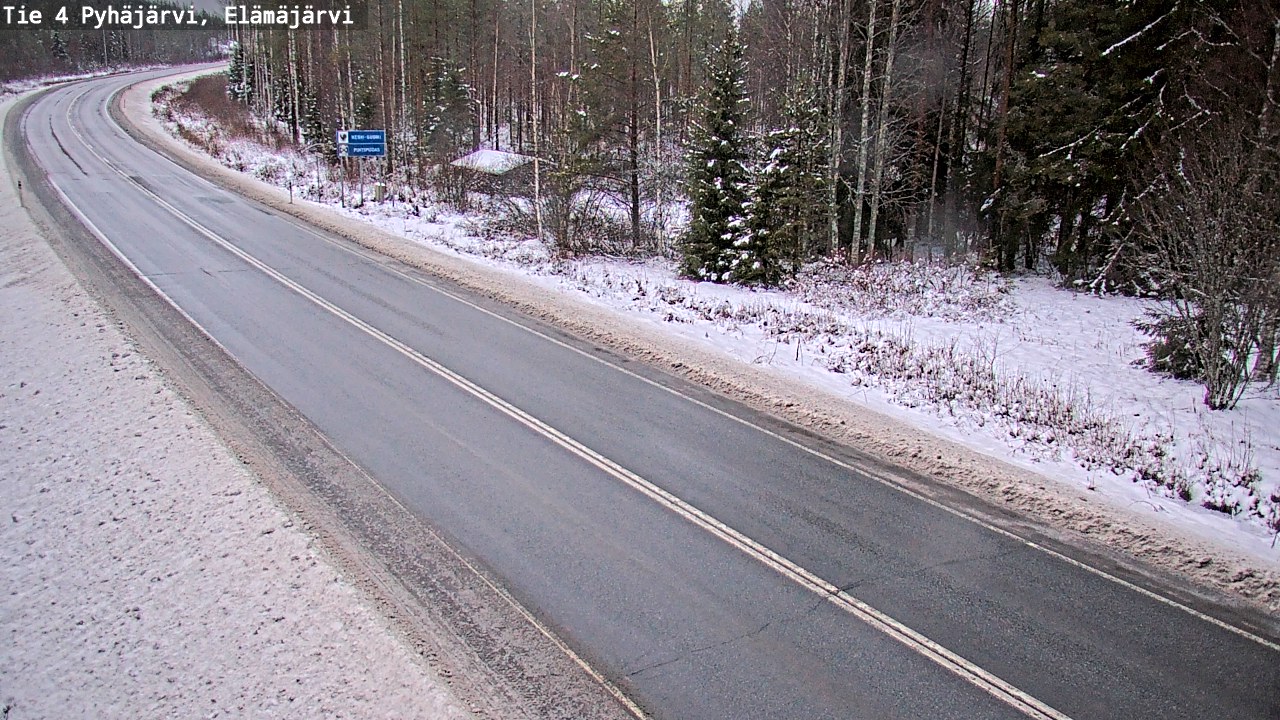 Weather Camera Image Väg 4 Pyhäjärvi, Elämäjärvi, Pyhäjärvi, Pohjois-Pohjanmaa