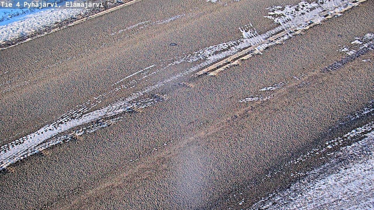 Weather Camera Image Road 4 Pyhäjärvi, Elämäjärvi, Pyhäjärvi, Pohjois-Pohjanmaa
