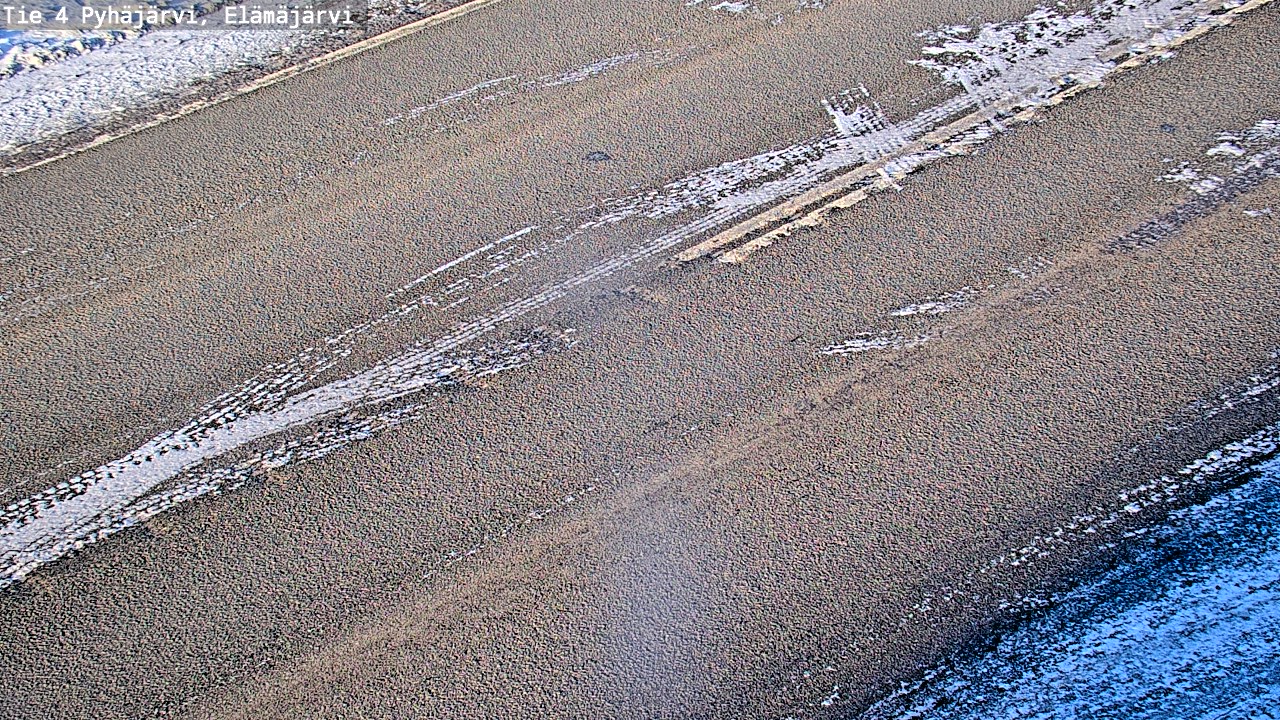 Weather Camera Image Road 4 Pyhäjärvi, Elämäjärvi, Pyhäjärvi, Pohjois-Pohjanmaa