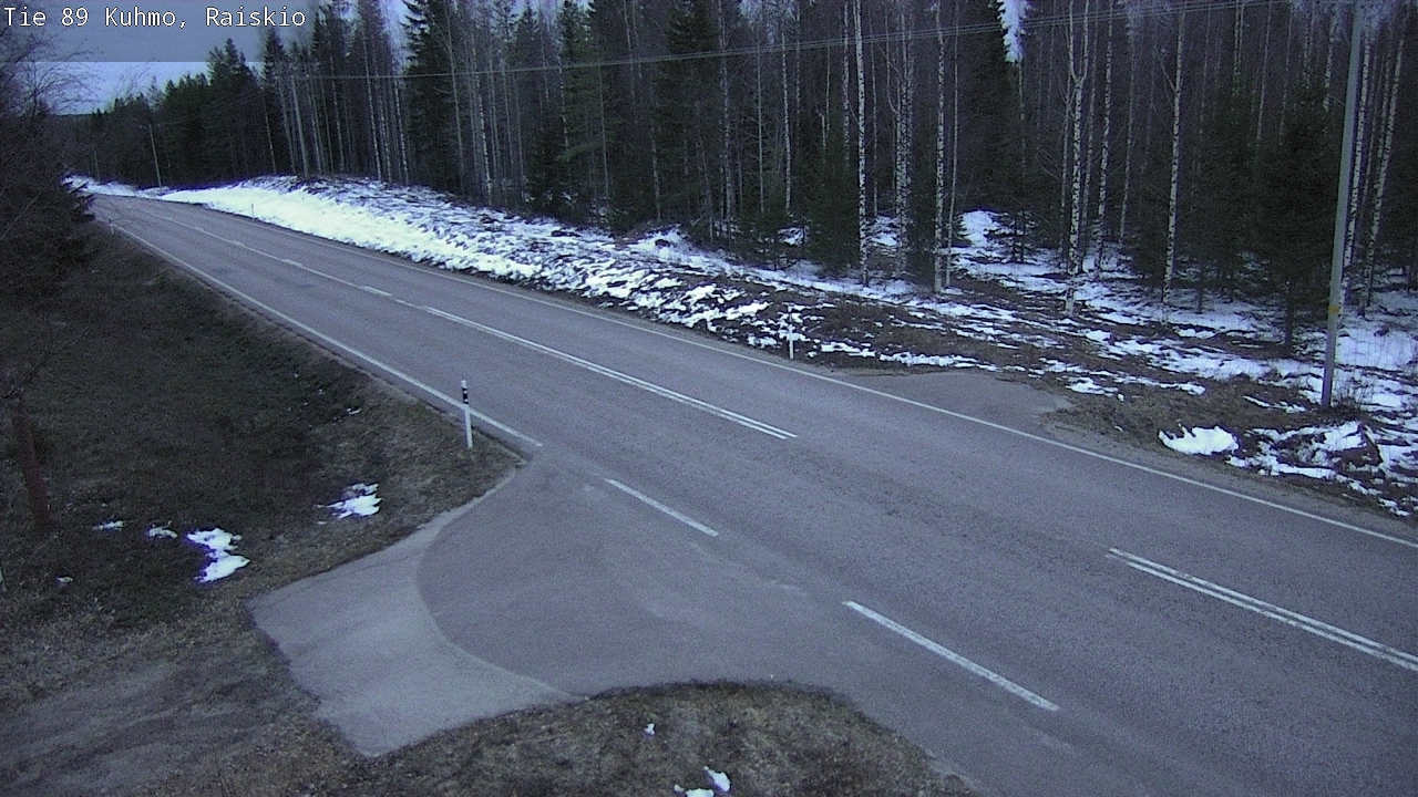 Weather Camera Image Väg 89 Kuhmo, Raiskio, Kuhmo, Kainuu