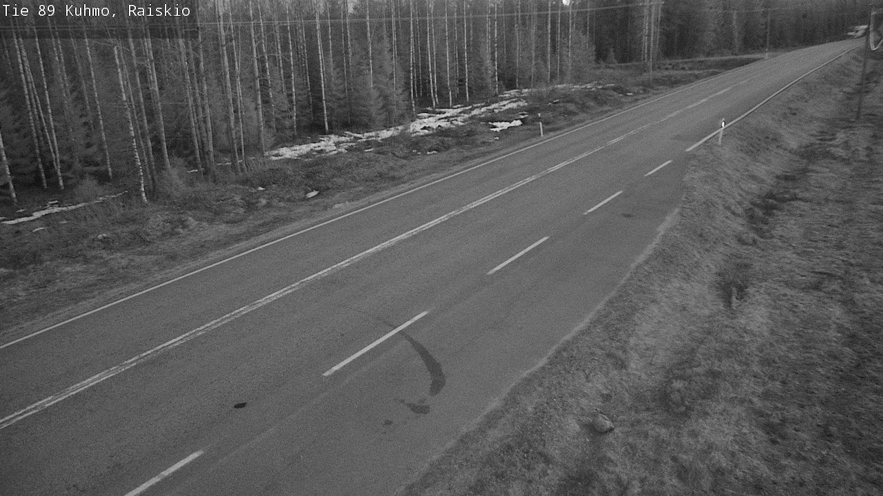 Weather Camera Image Väg 89 Kuhmo, Raiskio, Kuhmo, Kainuu