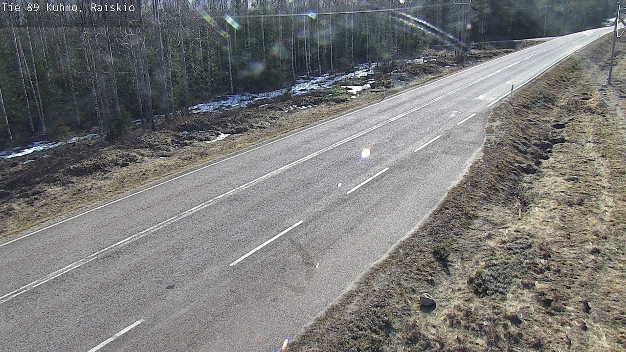 Weather Camera Image Väg 89 Kuhmo, Raiskio, Kuhmo, Kainuu