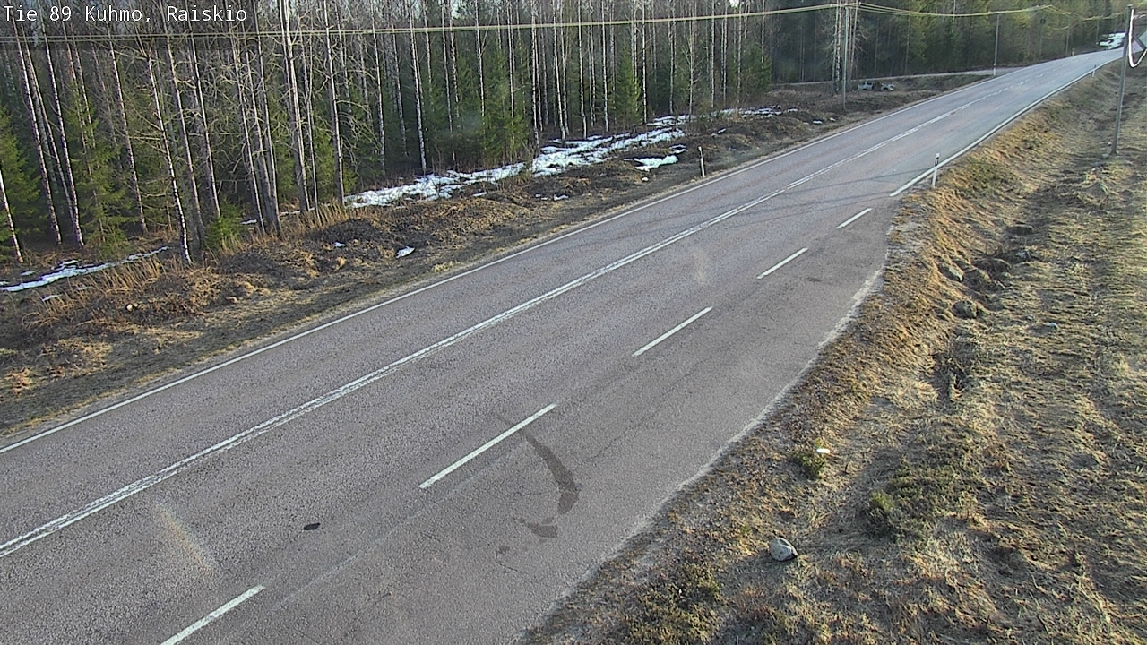 Weather Camera Image Väg 89 Kuhmo, Raiskio, Kuhmo, Kainuu