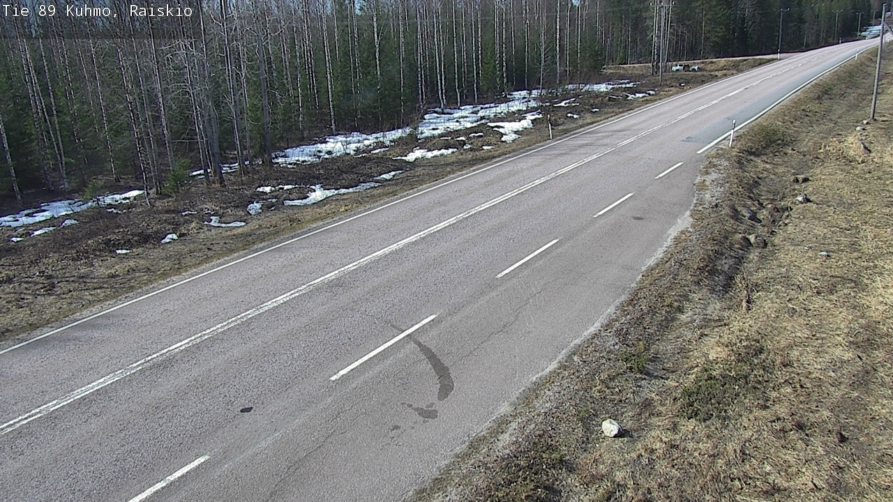Weather Camera Image Väg 89 Kuhmo, Raiskio, Kuhmo, Kainuu