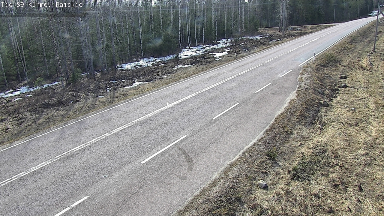 Weather Camera Image Väg 89 Kuhmo, Raiskio, Kuhmo, Kainuu