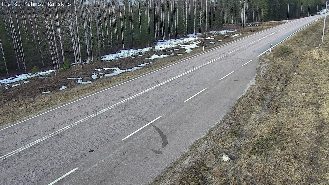 Weather Camera Image Väg 89 Kuhmo, Raiskio, Kuhmo, Kainuu