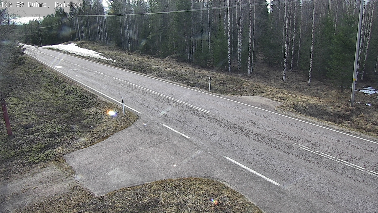 Weather Camera Image Väg 89 Kuhmo, Raiskio, Kuhmo, Kainuu