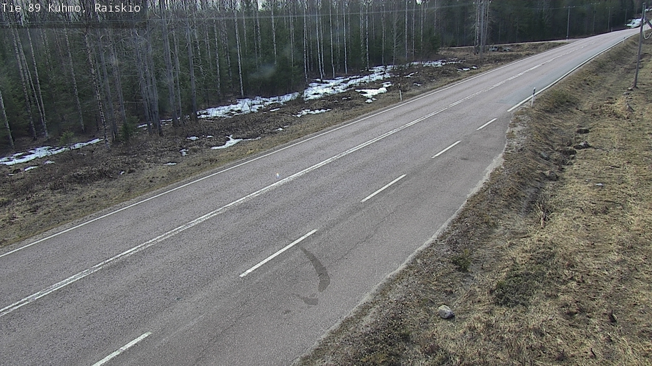 Weather Camera Image Väg 89 Kuhmo, Raiskio, Kuhmo, Kainuu