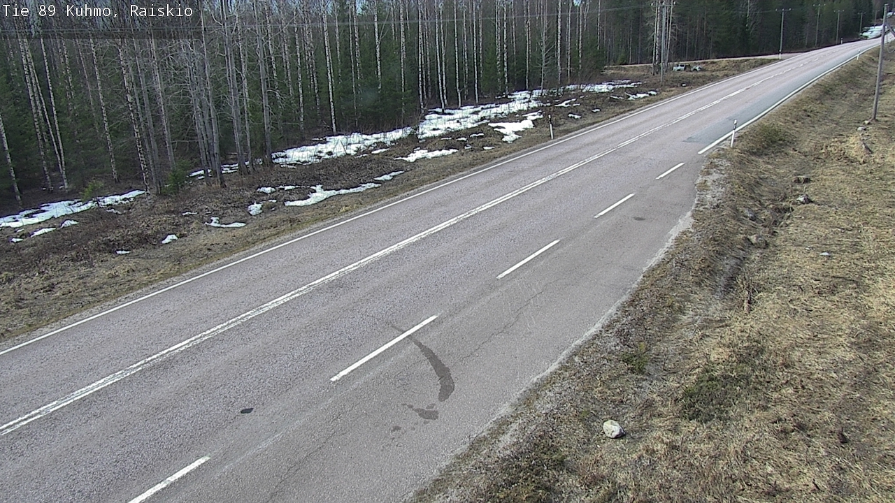 Weather Camera Image Väg 89 Kuhmo, Raiskio, Kuhmo, Kainuu