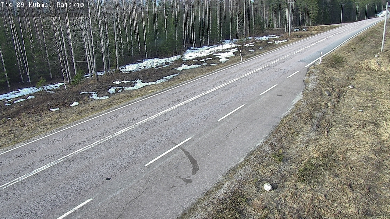 Weather Camera Image Väg 89 Kuhmo, Raiskio, Kuhmo, Kainuu