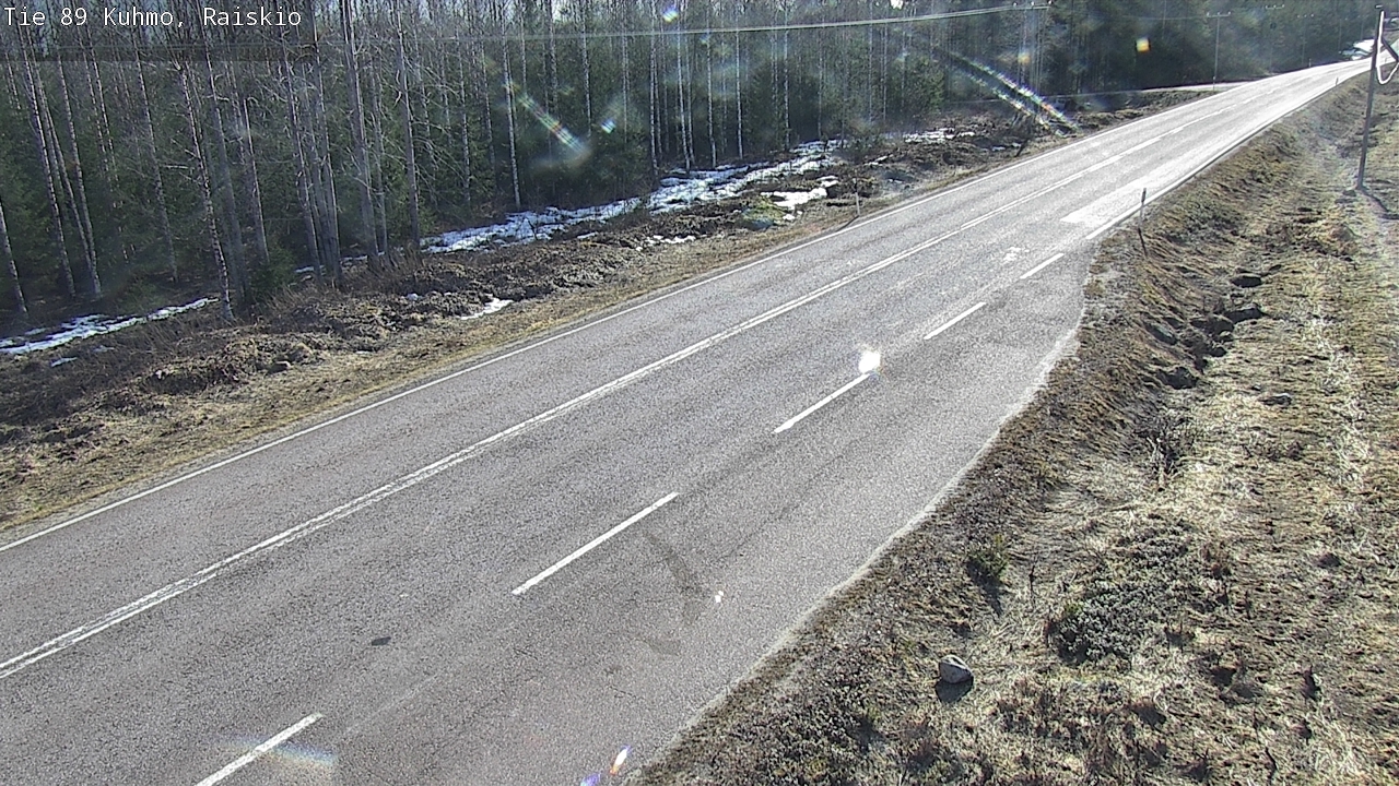 Weather Camera Image Väg 89 Kuhmo, Raiskio, Kuhmo, Kainuu