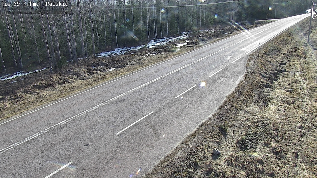 Weather Camera Image Väg 89 Kuhmo, Raiskio, Kuhmo, Kainuu