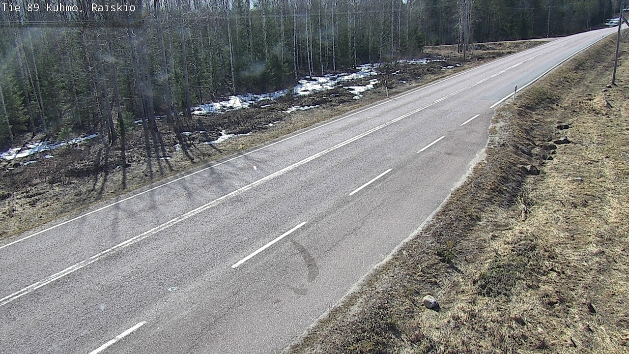 Weather Camera Image Väg 89 Kuhmo, Raiskio, Kuhmo, Kainuu
