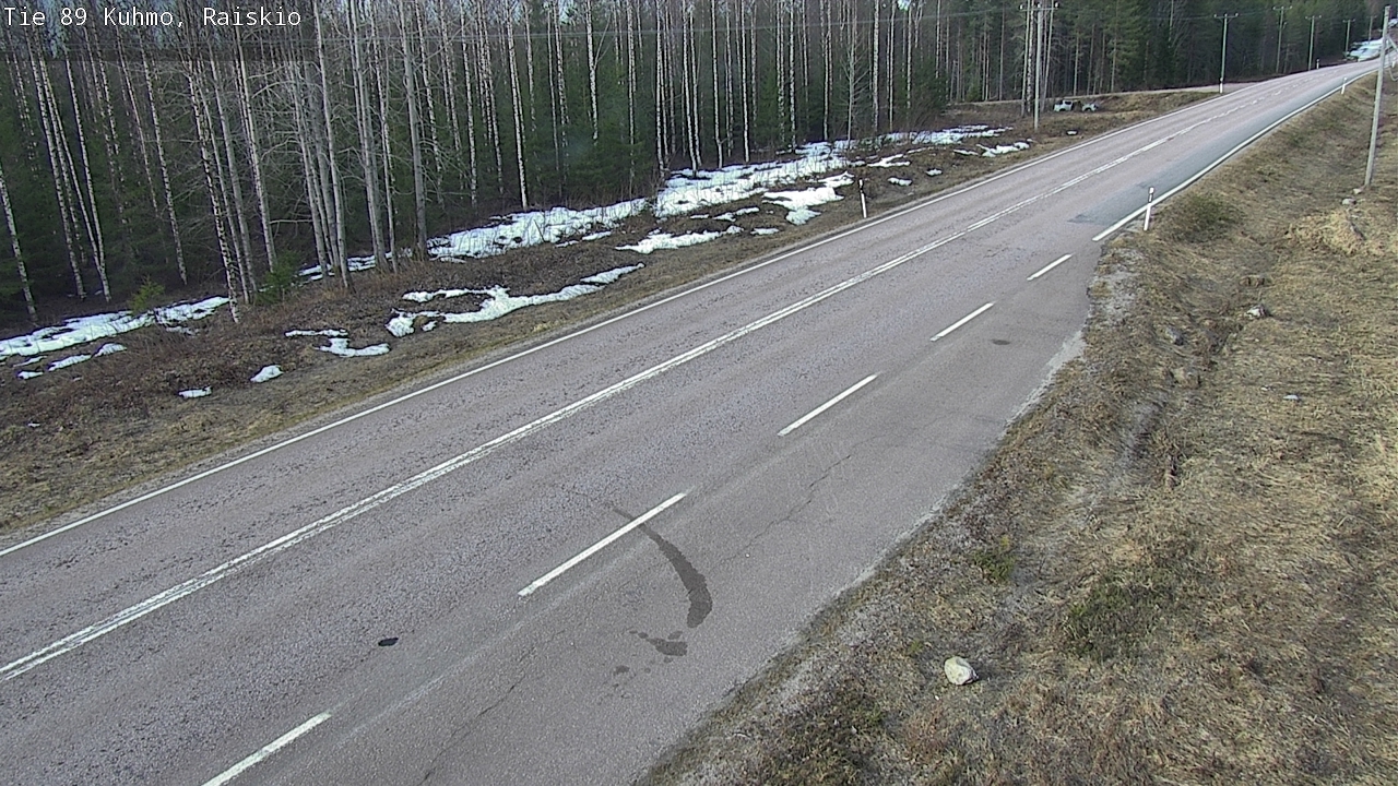 Weather Camera Image Väg 89 Kuhmo, Raiskio, Kuhmo, Kainuu