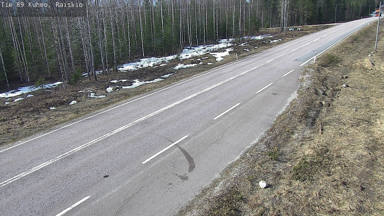 Weather Camera Image Väg 89 Kuhmo, Raiskio, Kuhmo, Kainuu