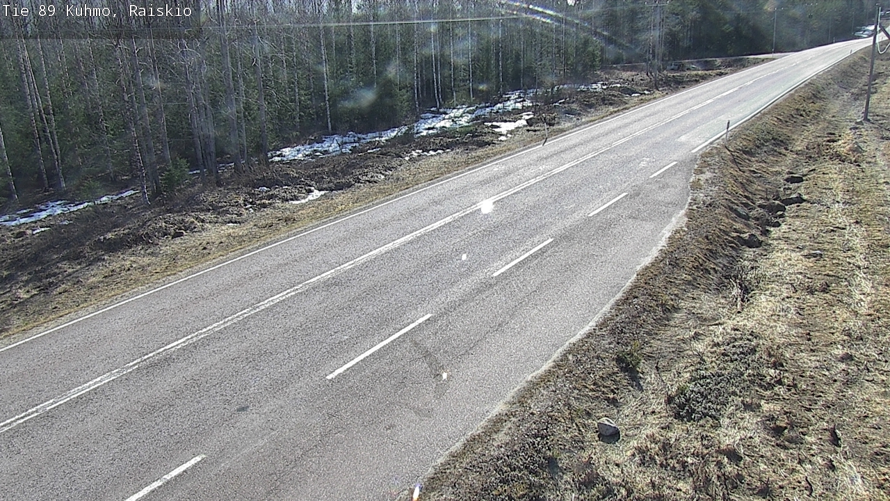 Weather Camera Image Väg 89 Kuhmo, Raiskio, Kuhmo, Kainuu