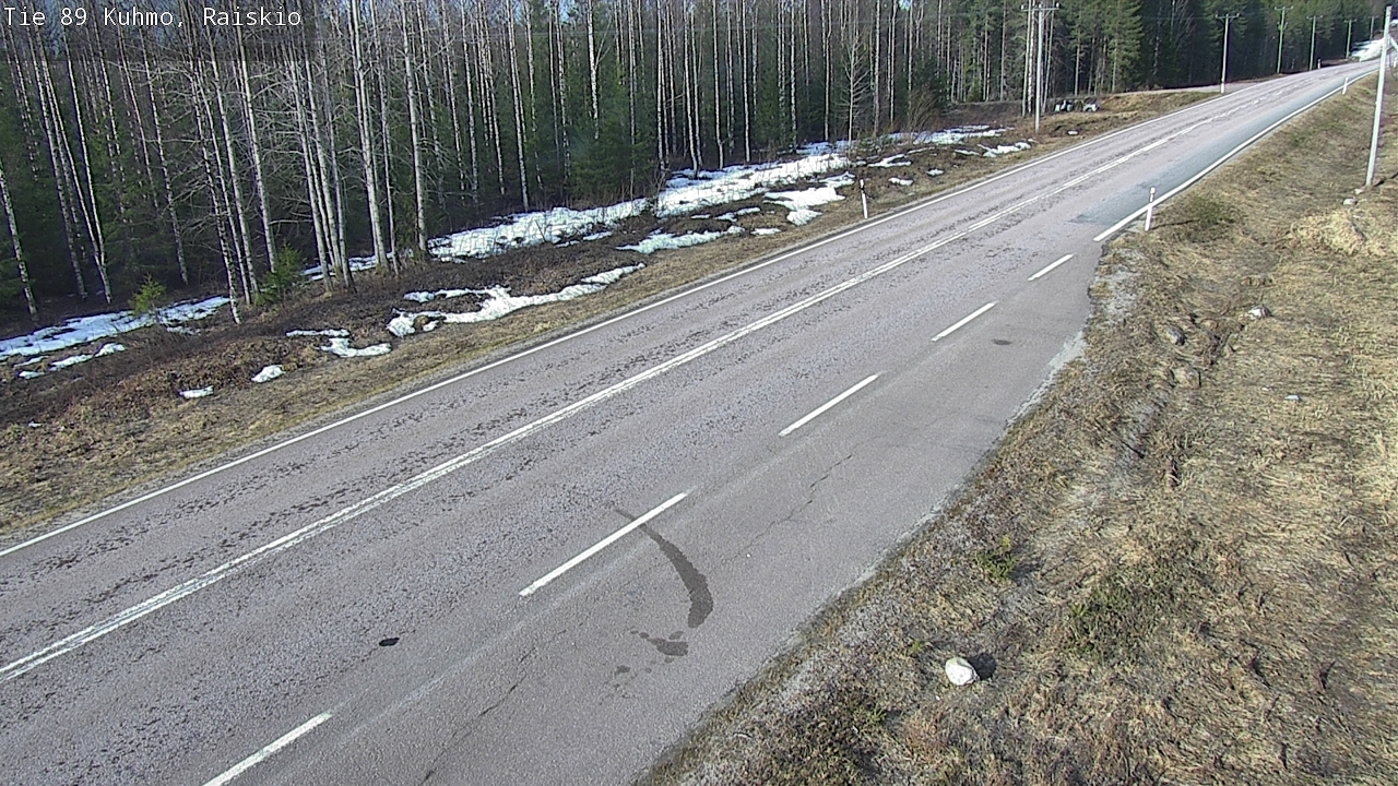 Weather Camera Image Väg 89 Kuhmo, Raiskio, Kuhmo, Kainuu