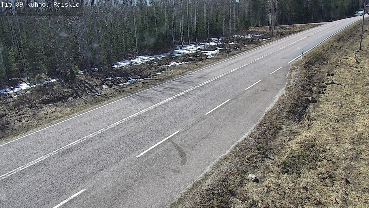 Weather Camera Image Väg 89 Kuhmo, Raiskio, Kuhmo, Kainuu