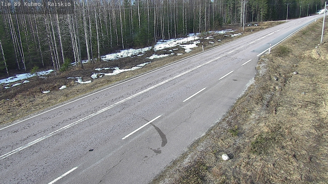 Weather Camera Image Väg 89 Kuhmo, Raiskio, Kuhmo, Kainuu