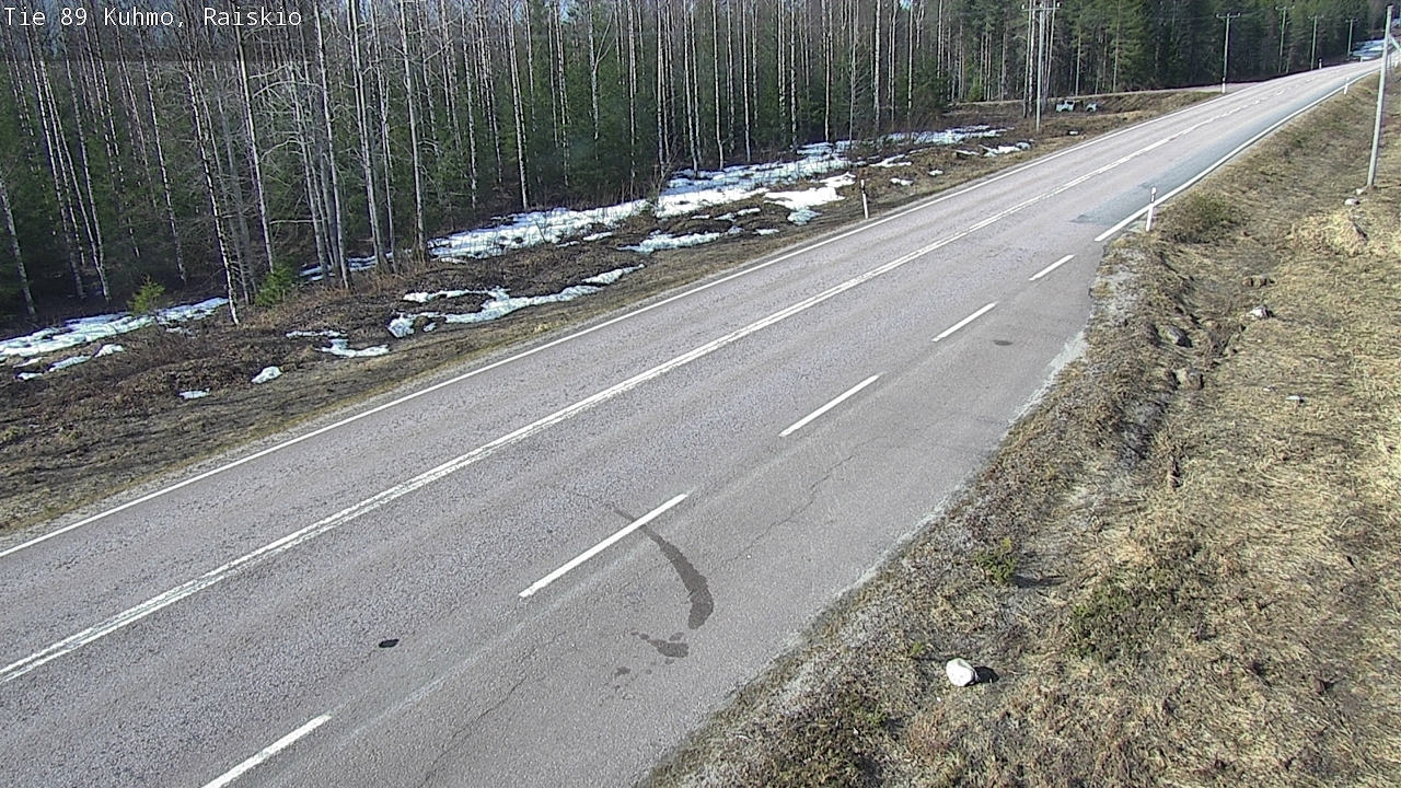 Weather Camera Image Väg 89 Kuhmo, Raiskio, Kuhmo, Kainuu