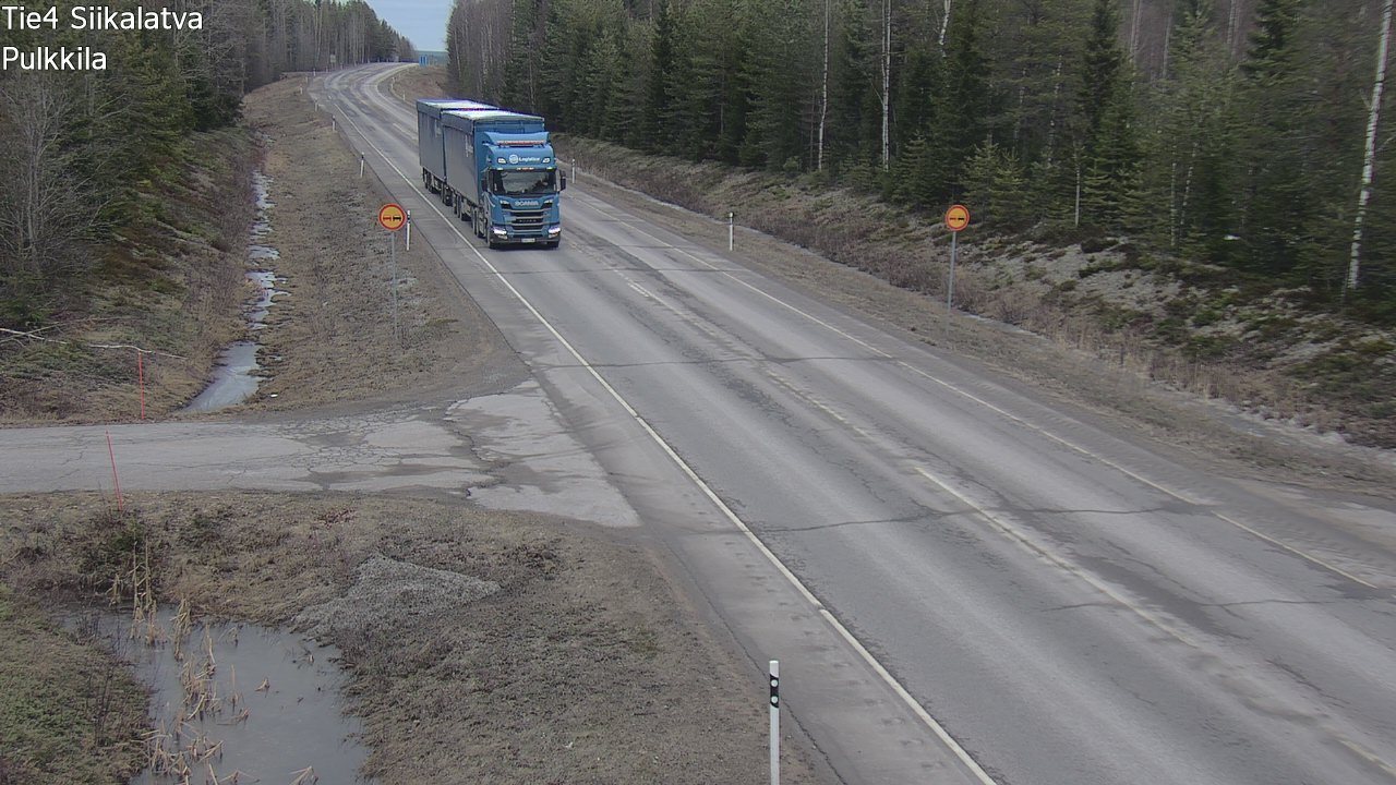 Weather Camera Image Väg 4 Siikalatva, Pulkkila, Siikalatva, Pohjois-Pohjanmaa