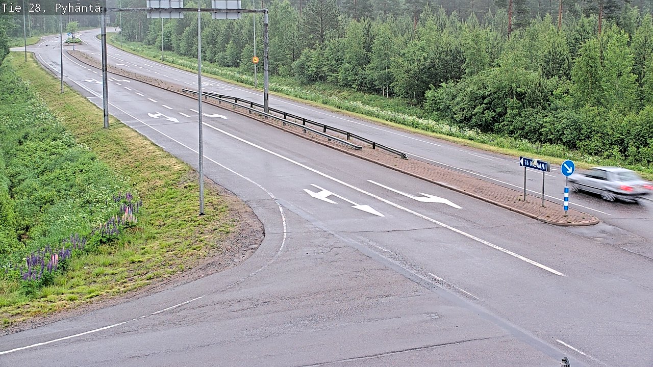 Kelikamerat Kuva Tie 28 Pyhäntä, Pyhäntä, Pohjois-Pohjanmaa