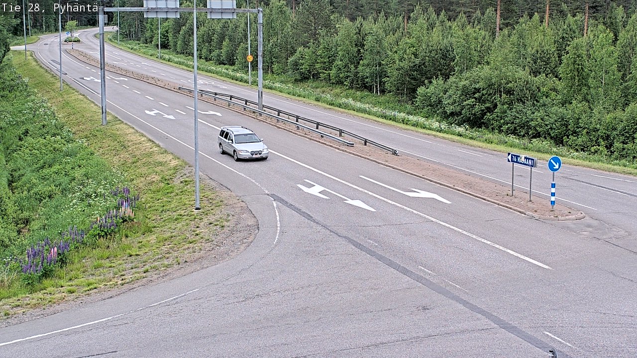 Weather Camera Image Väg 28 Pyhäntä, Pyhäntä, Pohjois-Pohjanmaa