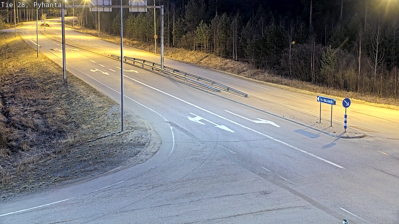 Weather Camera Image Väg 28 Pyhäntä, Pyhäntä, Pohjois-Pohjanmaa