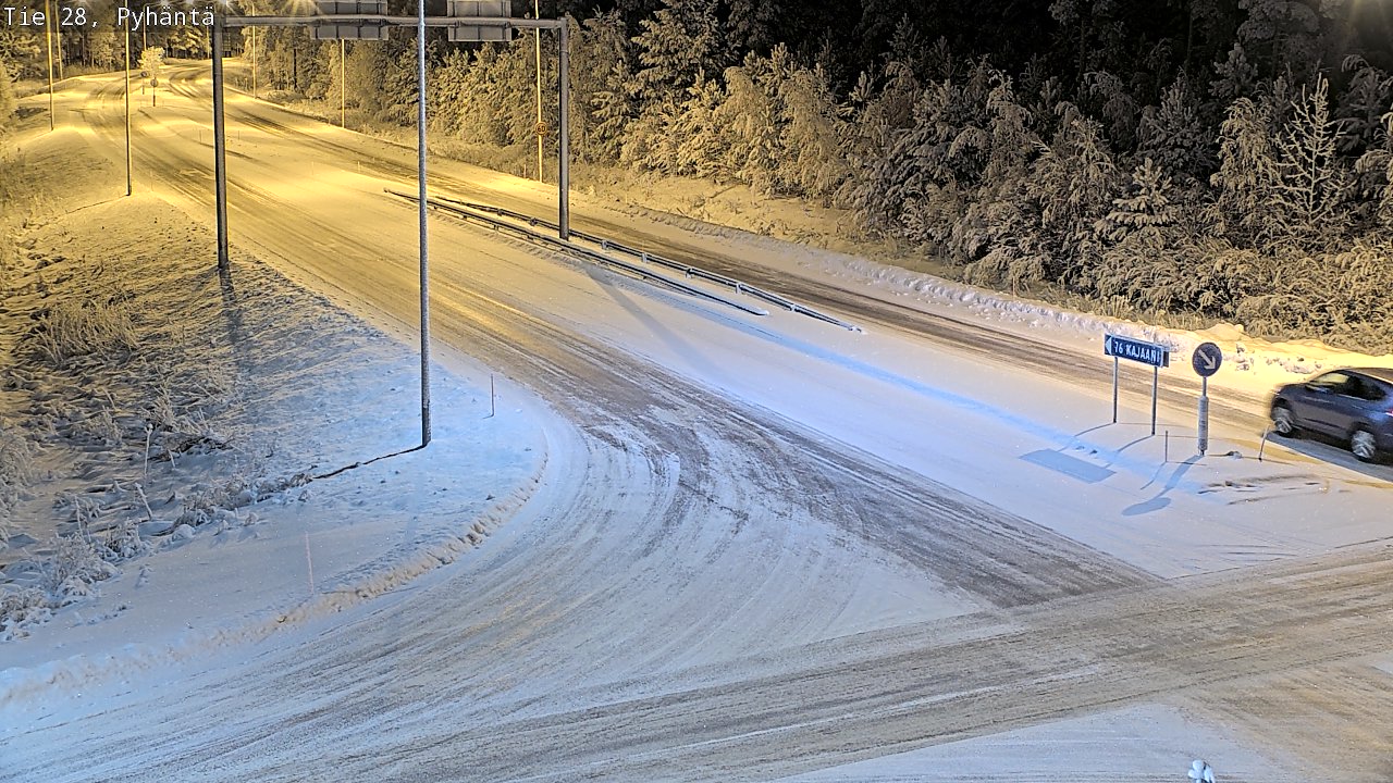 Weather Camera Image Road 28 Pyhäntä, Pyhäntä, Pohjois-Pohjanmaa