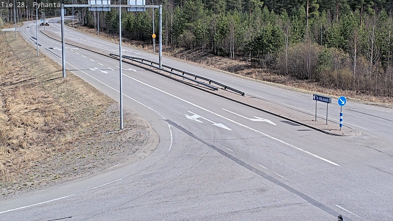 Weather Camera Image Road 28 Pyhäntä, Pyhäntä, Pohjois-Pohjanmaa