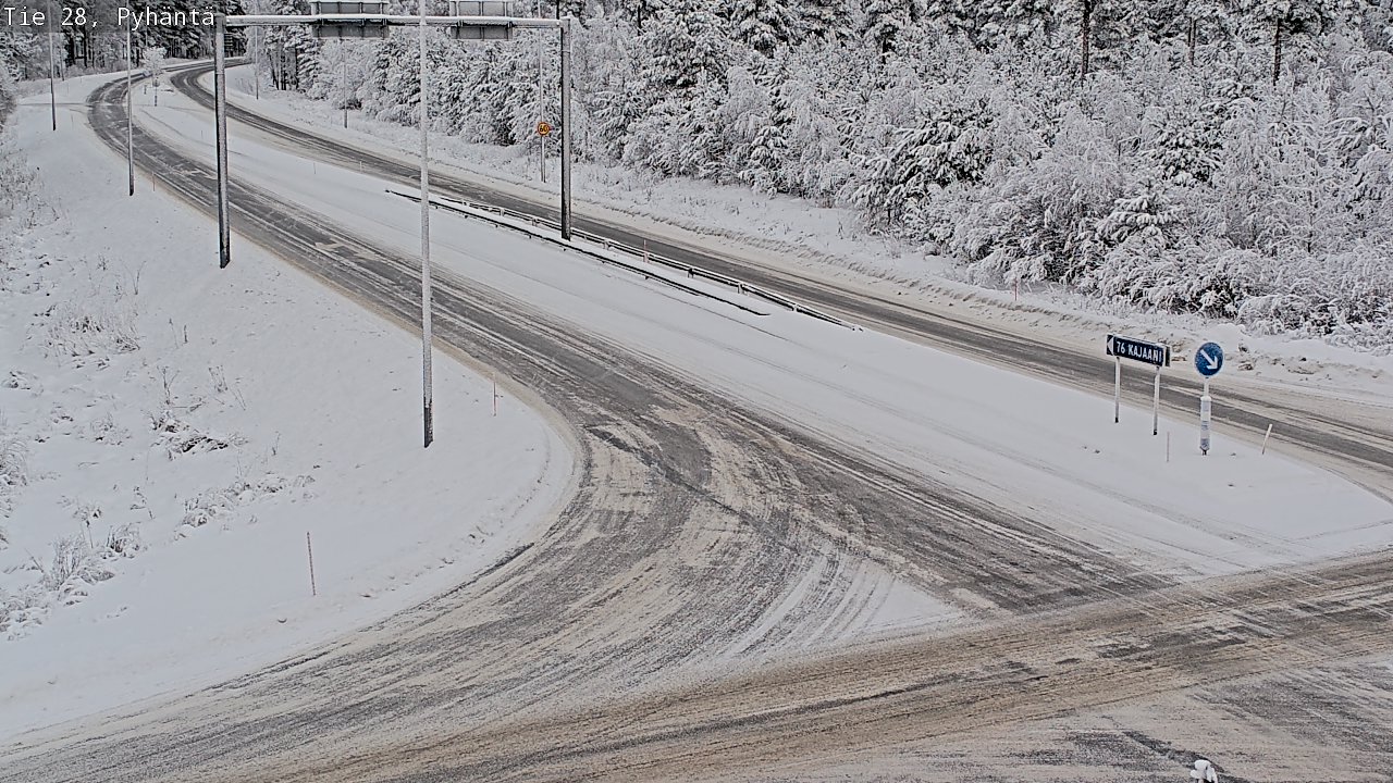 Weather Camera Image Road 28 Pyhäntä, Pyhäntä, Pohjois-Pohjanmaa