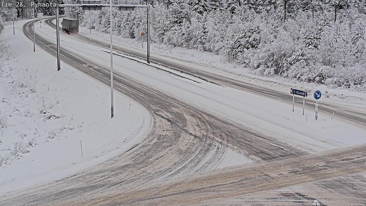Weather Camera Image Road 28 Pyhäntä, Pyhäntä, Pohjois-Pohjanmaa