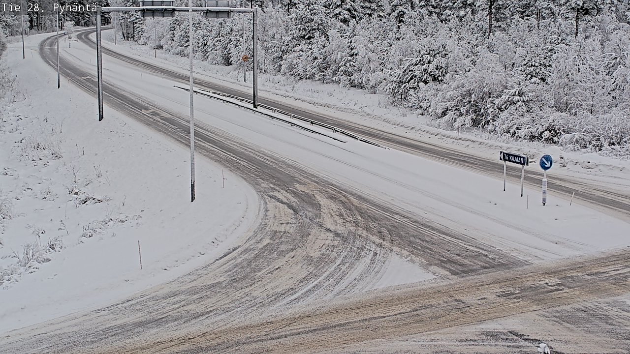 Weather Camera Image Road 28 Pyhäntä, Pyhäntä, Pohjois-Pohjanmaa
