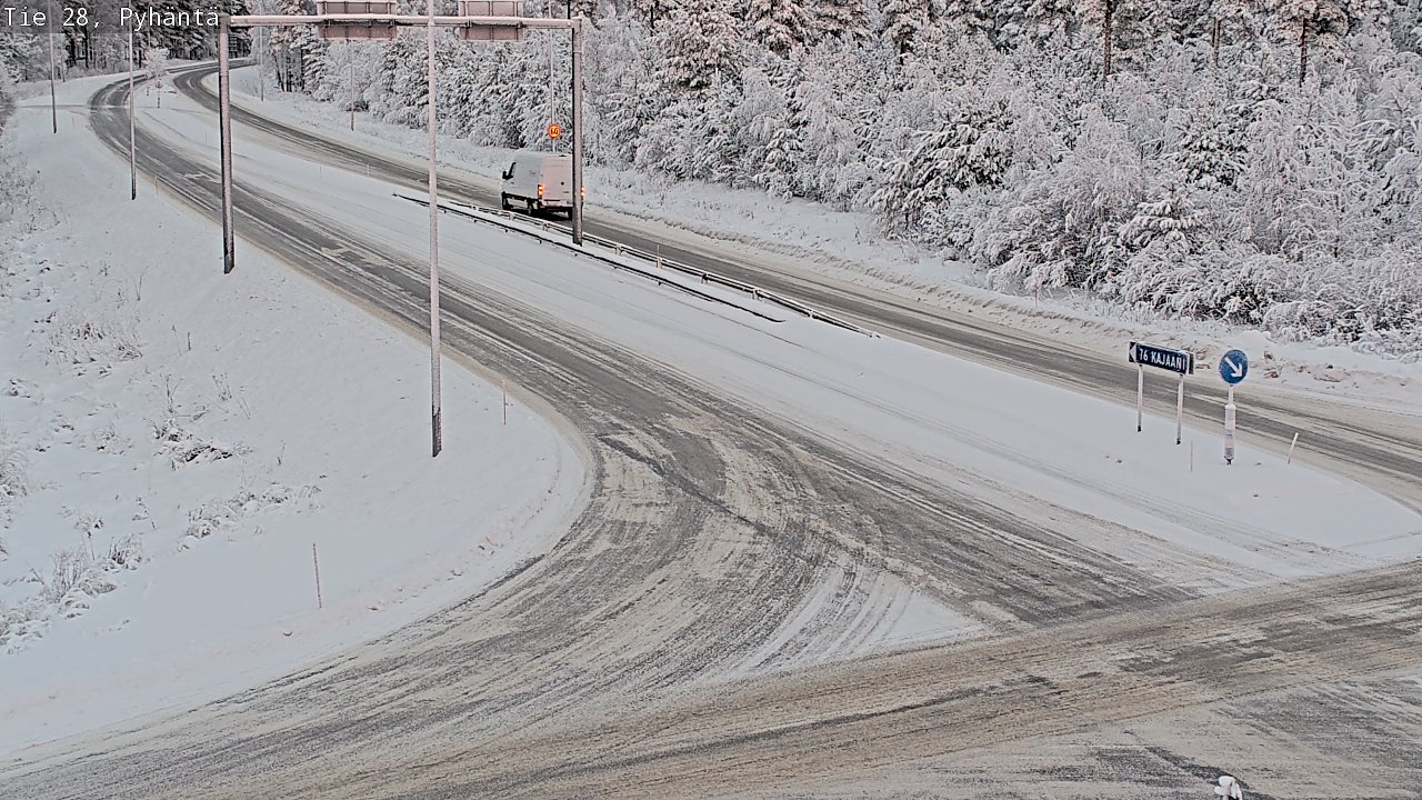Weather Camera Image Road 28 Pyhäntä, Pyhäntä, Pohjois-Pohjanmaa