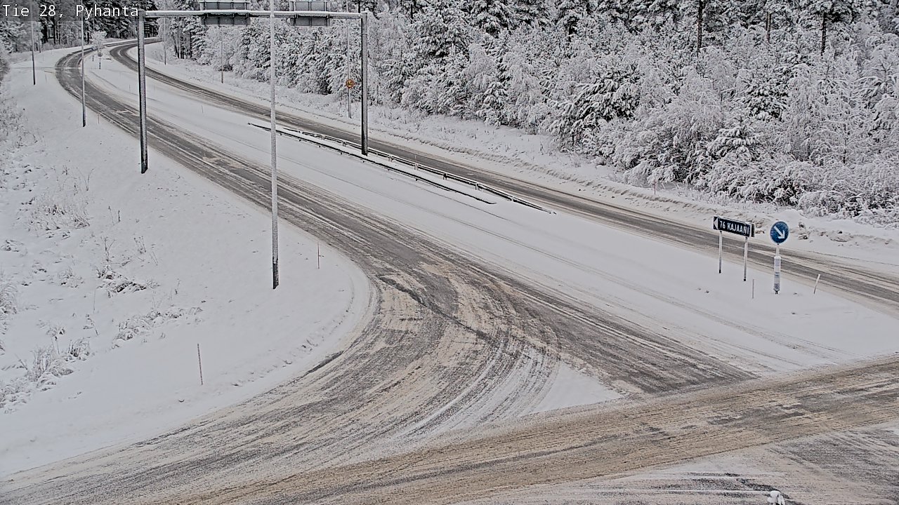 Weather Camera Image Road 28 Pyhäntä, Pyhäntä, Pohjois-Pohjanmaa