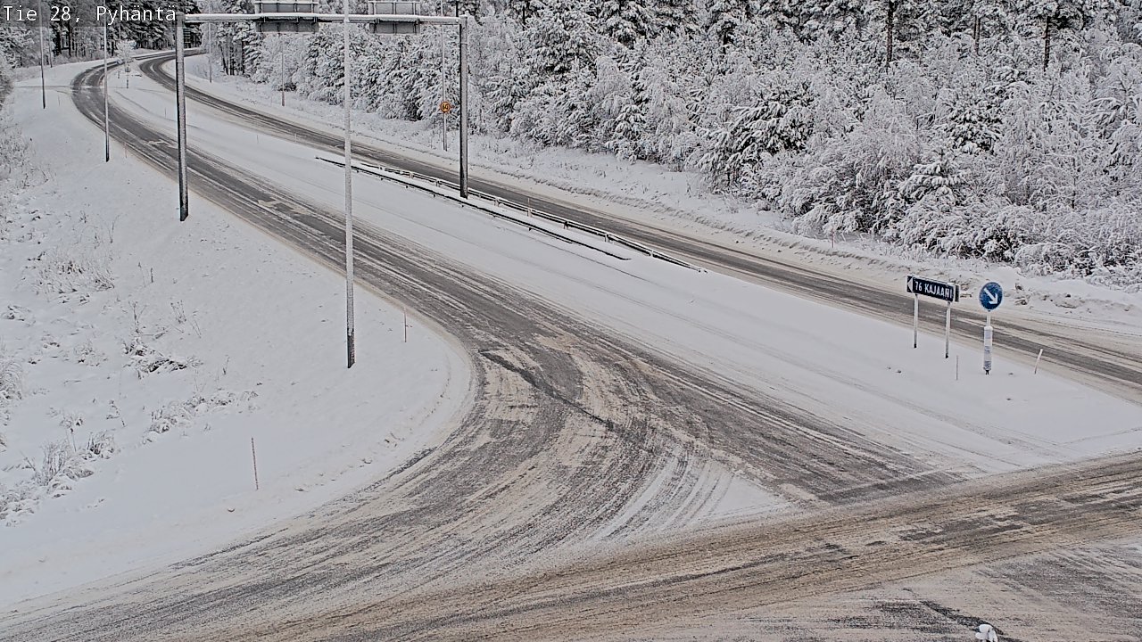 Weather Camera Image Road 28 Pyhäntä, Pyhäntä, Pohjois-Pohjanmaa
