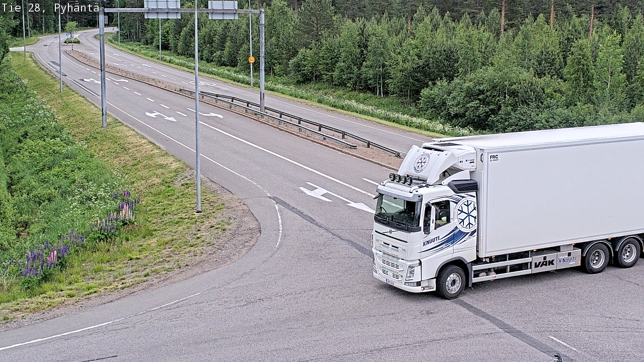 Weather Camera Image Väg 28 Pyhäntä, Pyhäntä, Pohjois-Pohjanmaa